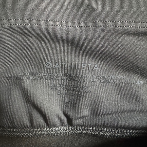 Athleta Altitude Stash fleece-lined tights leggings, LP, large petite - Picture 5 of 6